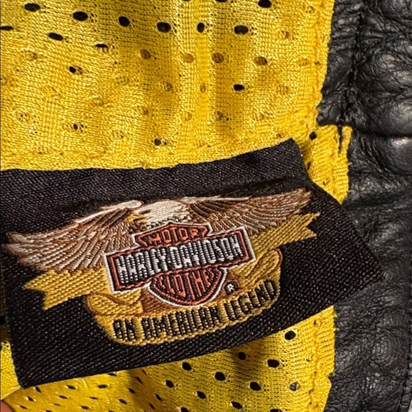 Vintage Harley-Davidson Black Leather Sports Bra Crop Top Biker Chic 34/6 Sm/Med - Picture 12 of 16